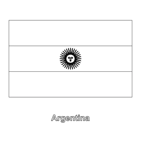 Argentina Flag Coloring Page