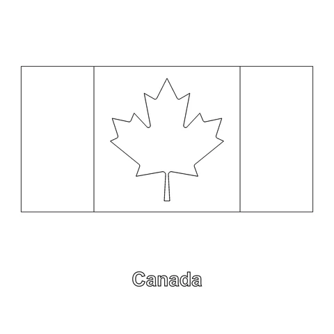 Canada Flag Coloring Page