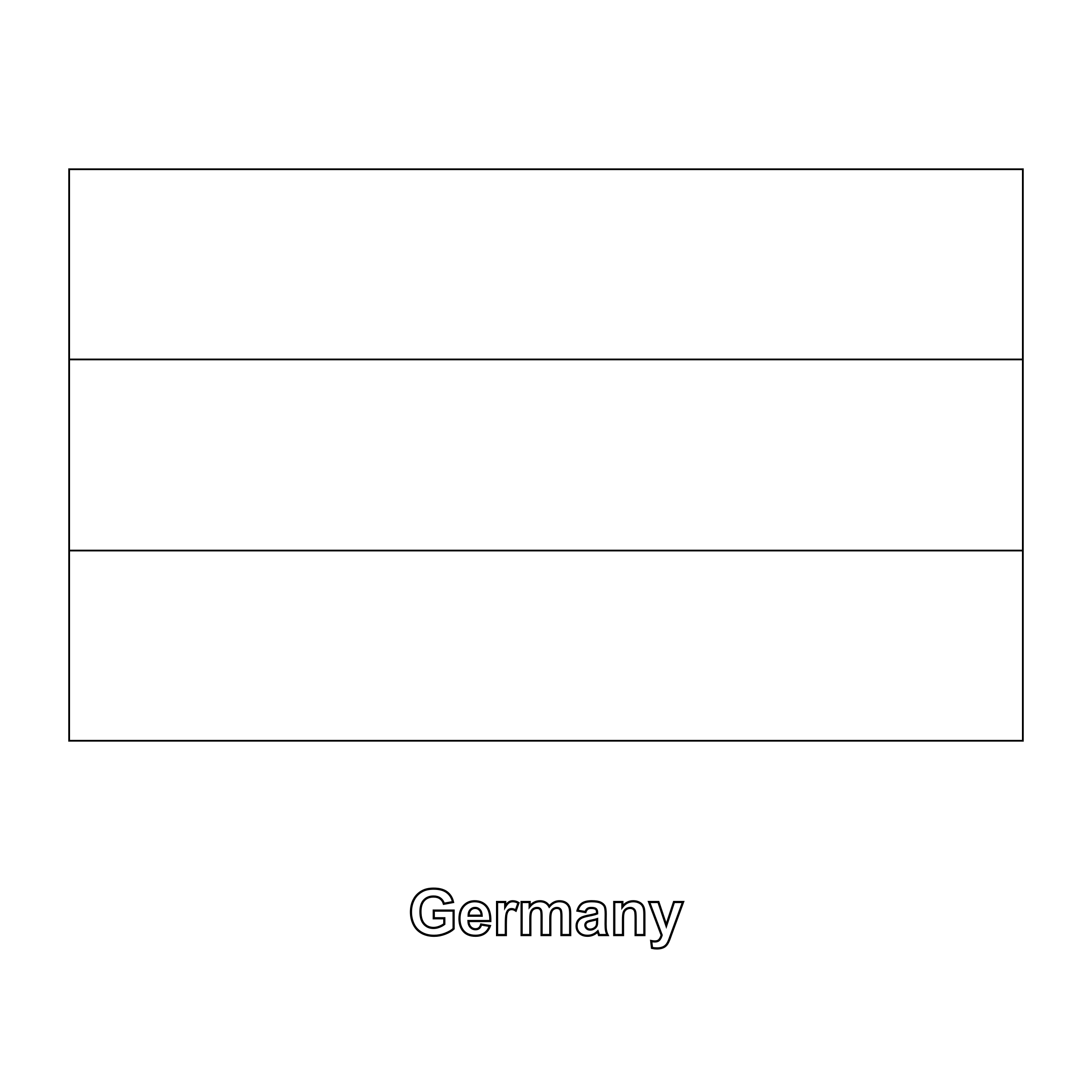 Germany Flag Coloring Page