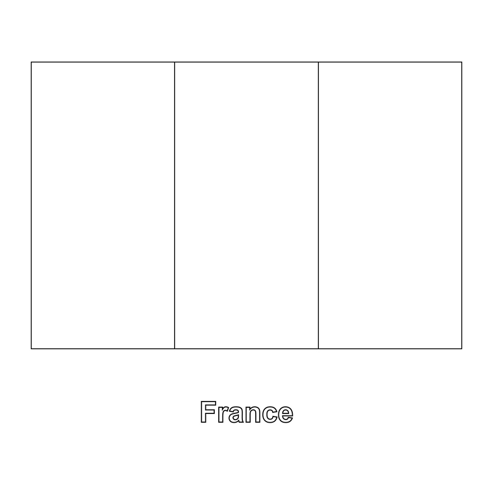 France Flag Coloring Page