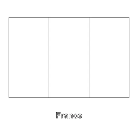 France Flag Coloring Page