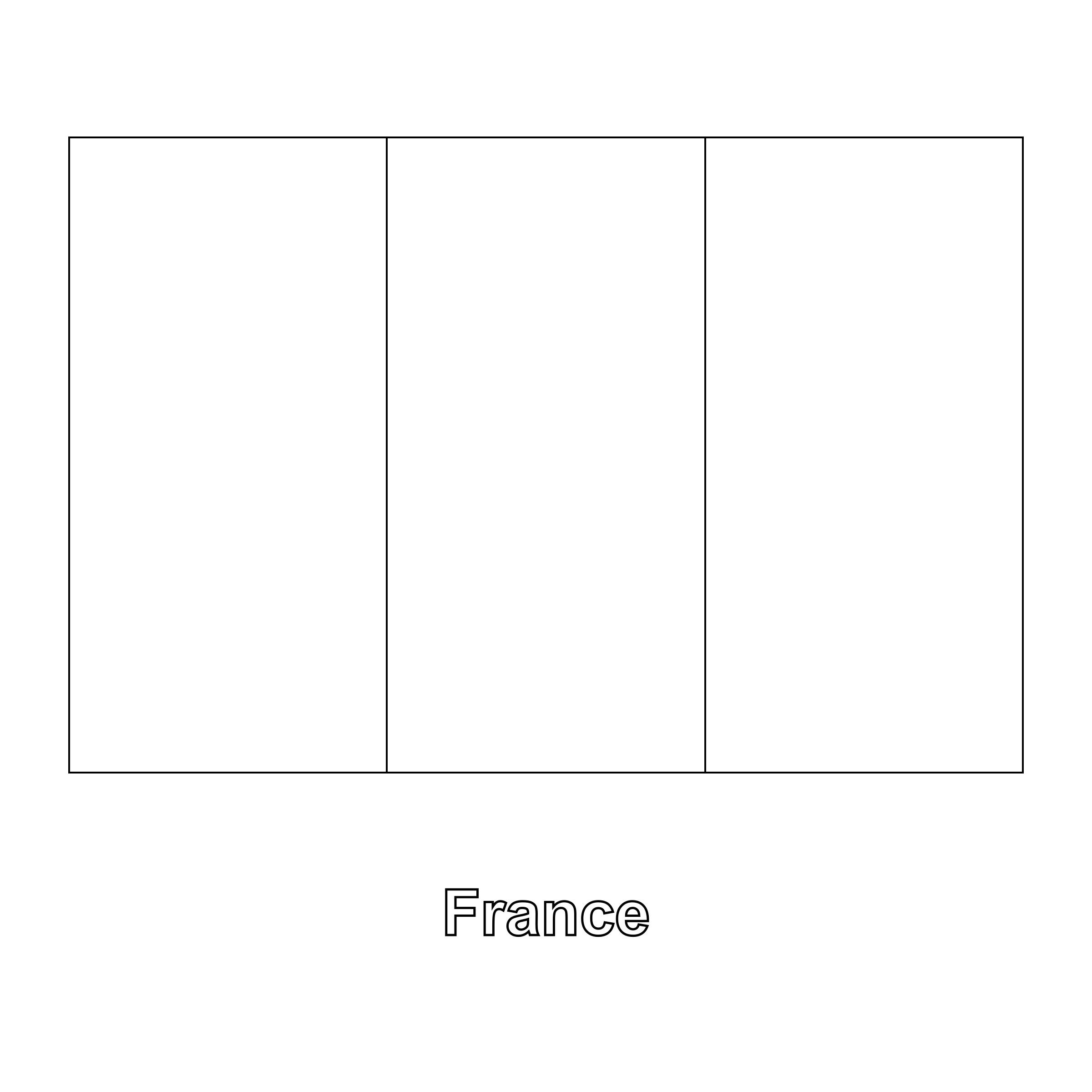 France Flag Coloring Page