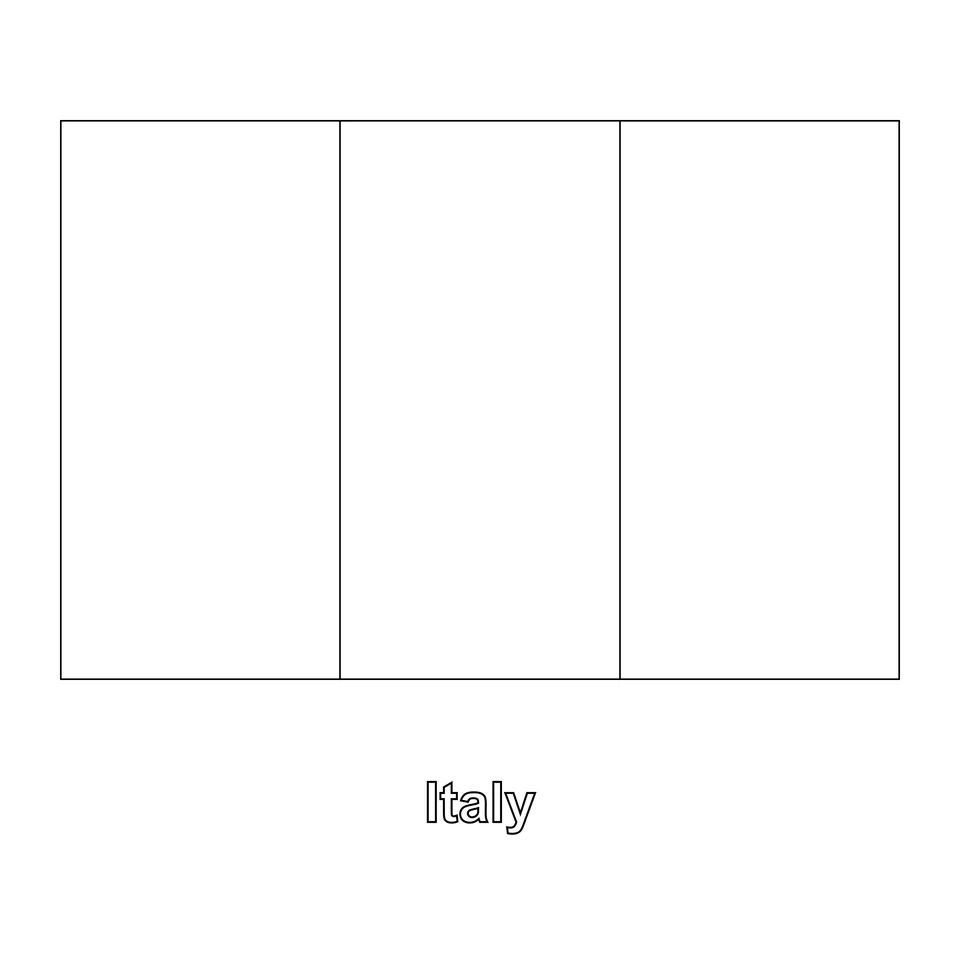 Italy Flag Coloring Page