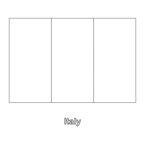Italy Flag Coloring Page
