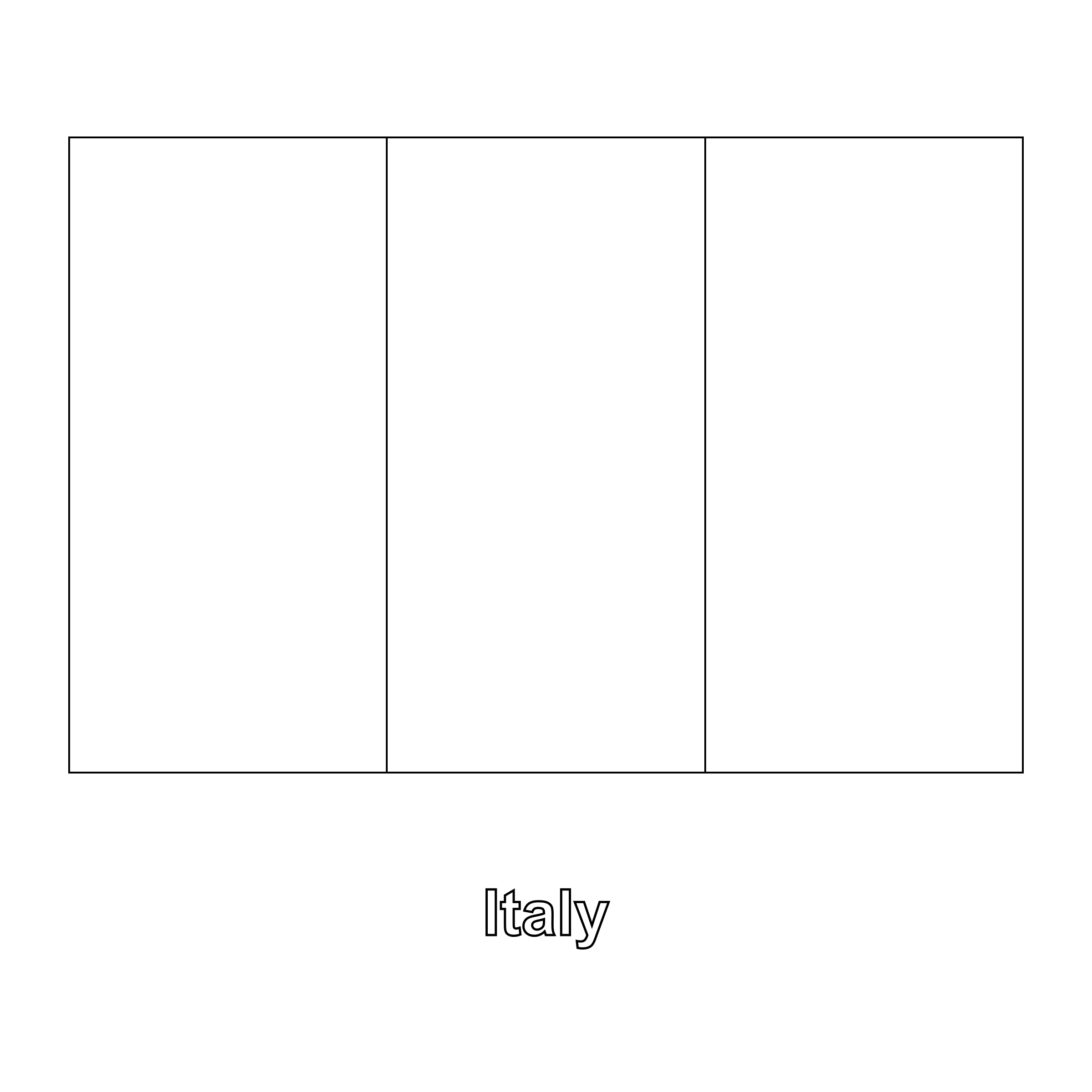 Italy Flag Coloring Page