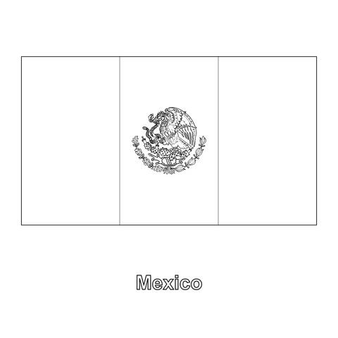 Mexico Flag Coloring Page