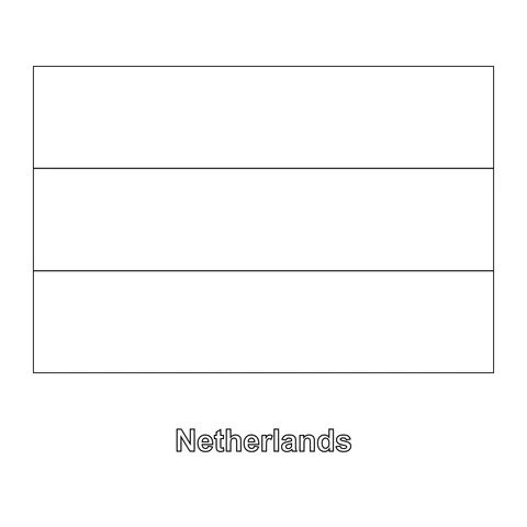 Netherlands Flag Coloring Page