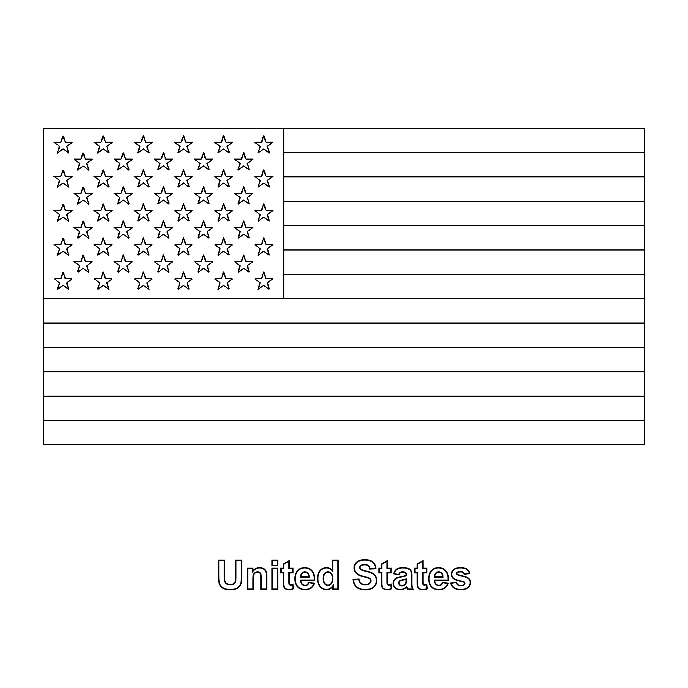 United States Flag Coloring Page