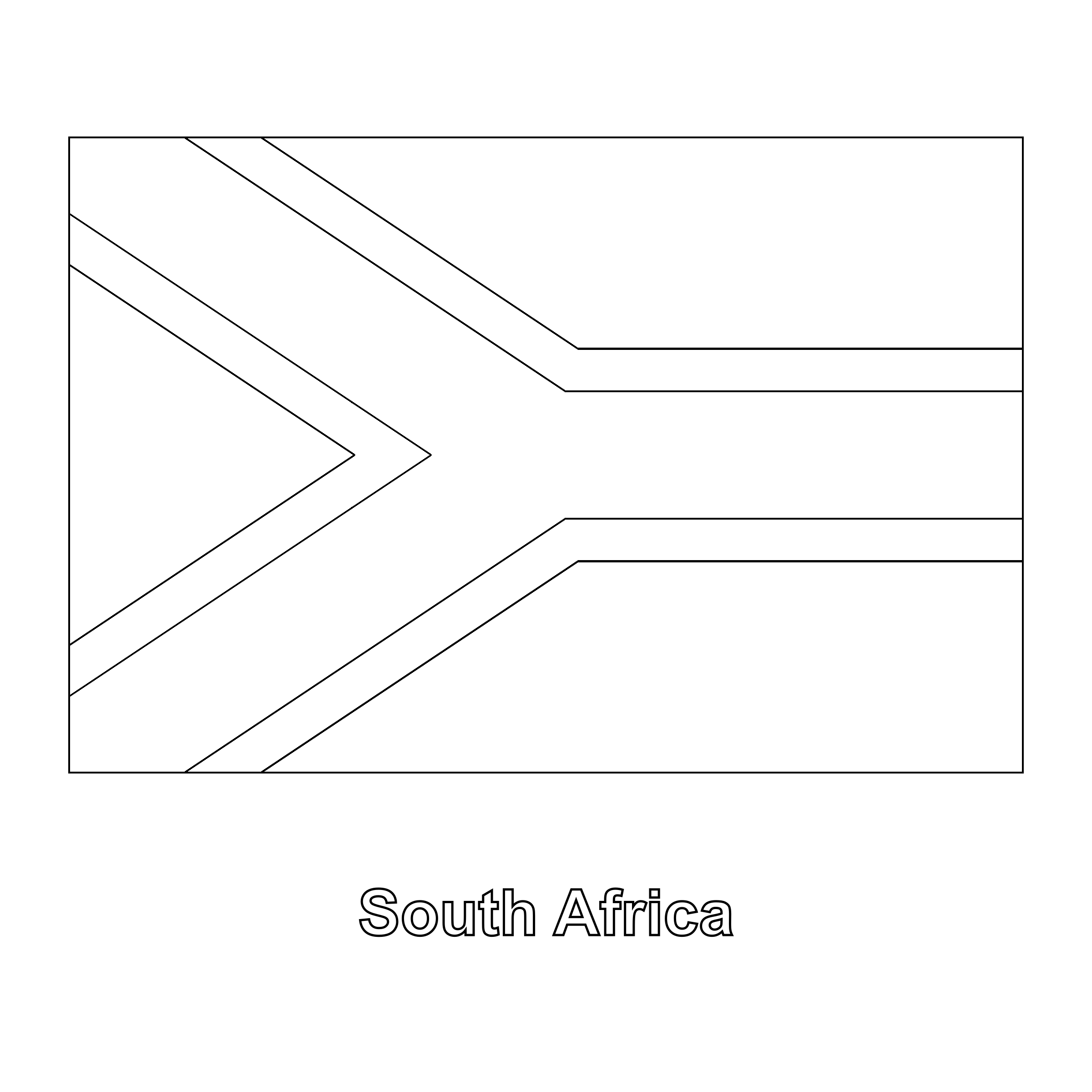 South Africa Flag Coloring Page