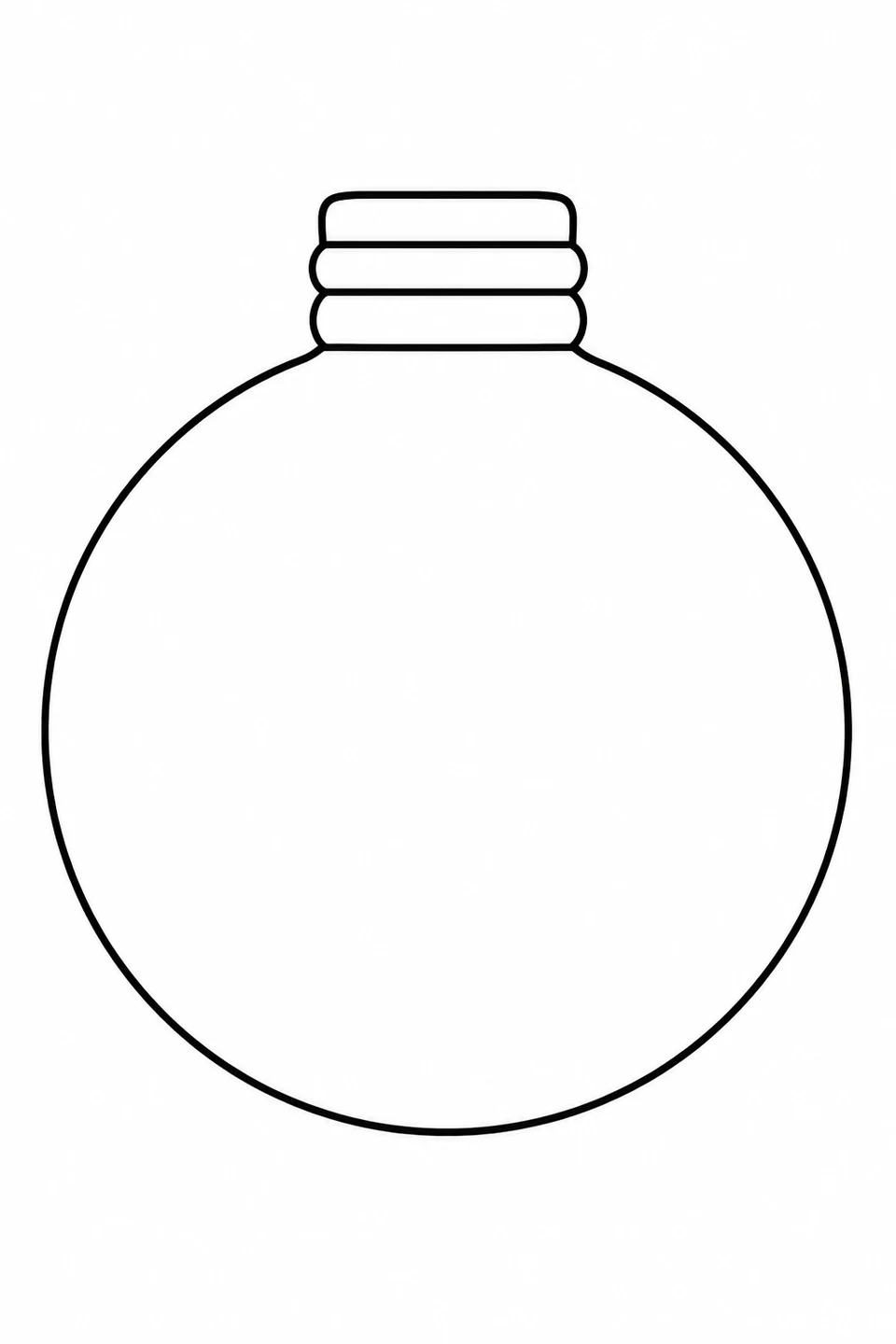 A single round light bulb has a short banded cap and a wide blank center.