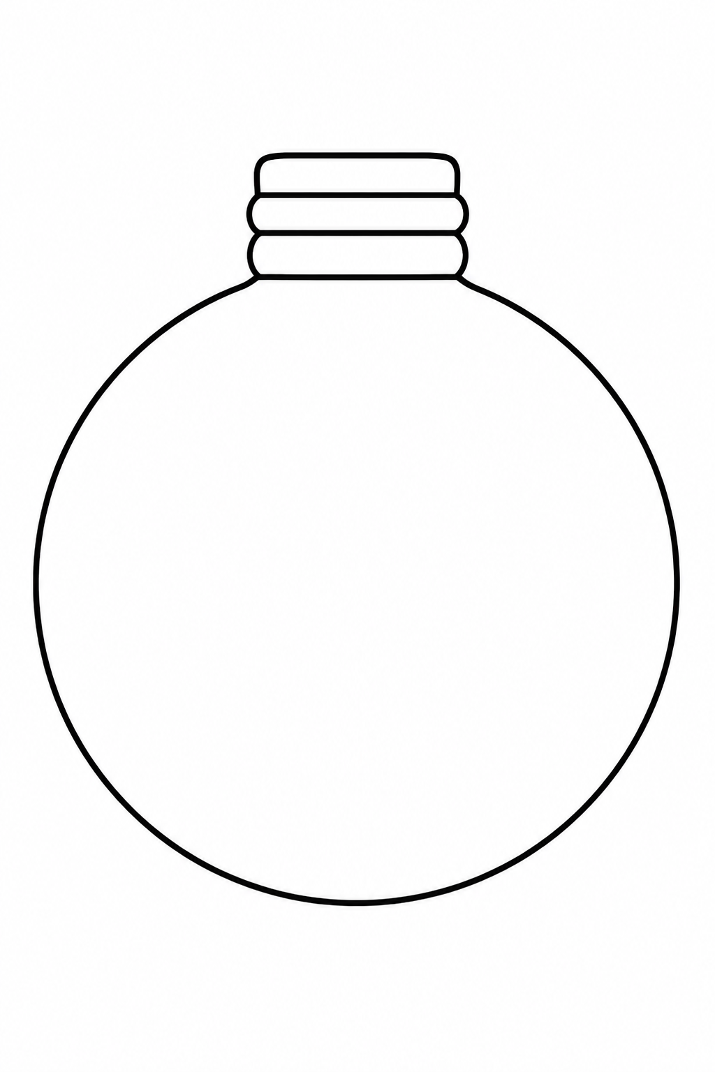 A single round light bulb has a short banded cap and a wide blank center.