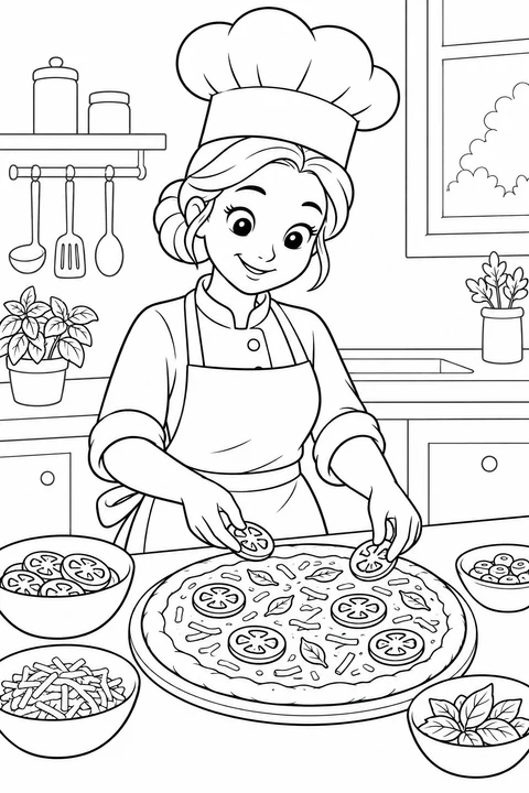 Chef Making Pizza