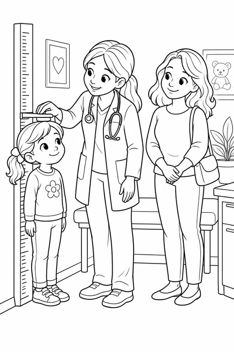 Doctor Measuring a Child’s Height
