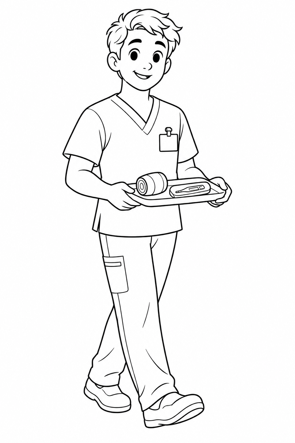 Nurse Carrying a Tray