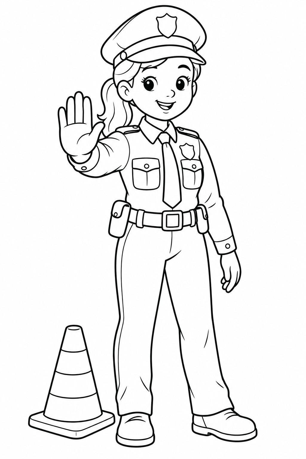 Police Officer Directing Traffic