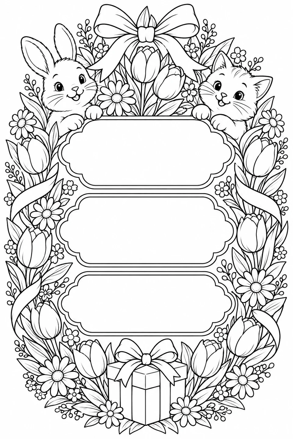 A tulip wreath for Mom