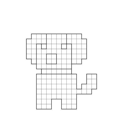 A dog with floppy ears, a nose and an upturned tail.