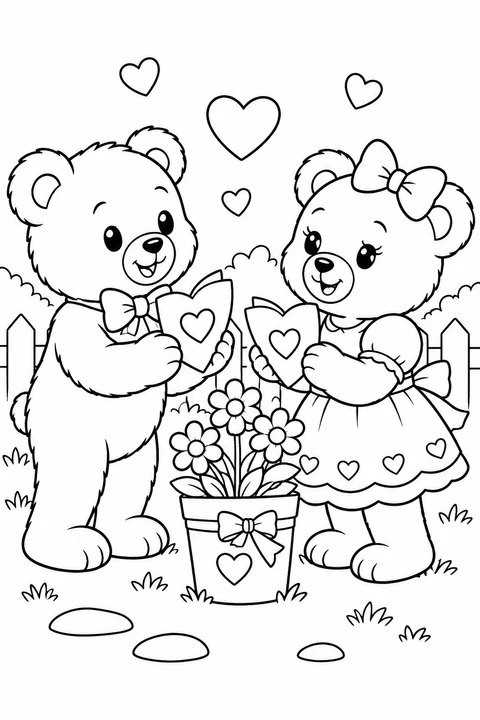 Teddy Bears Share Heart Cards