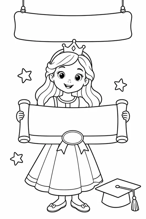 A princess with her graduation scroll