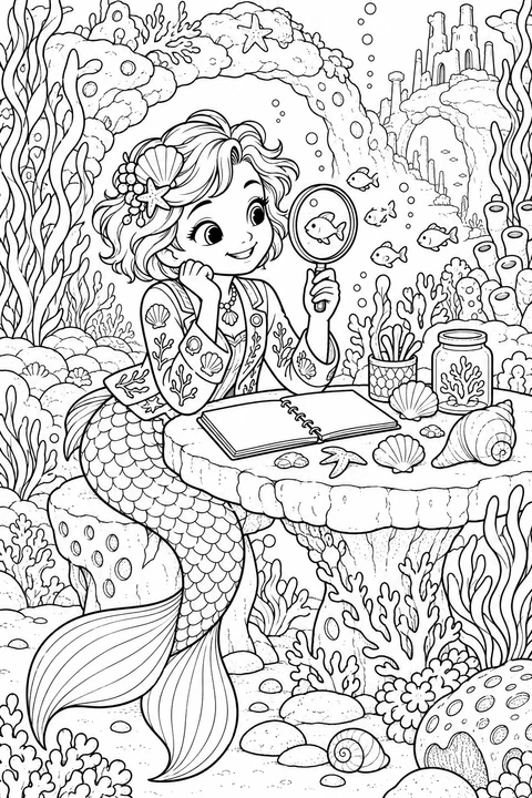 Mermaid Exploring the Reef