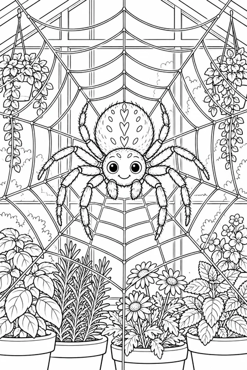 Spider in a Greenhouse Web