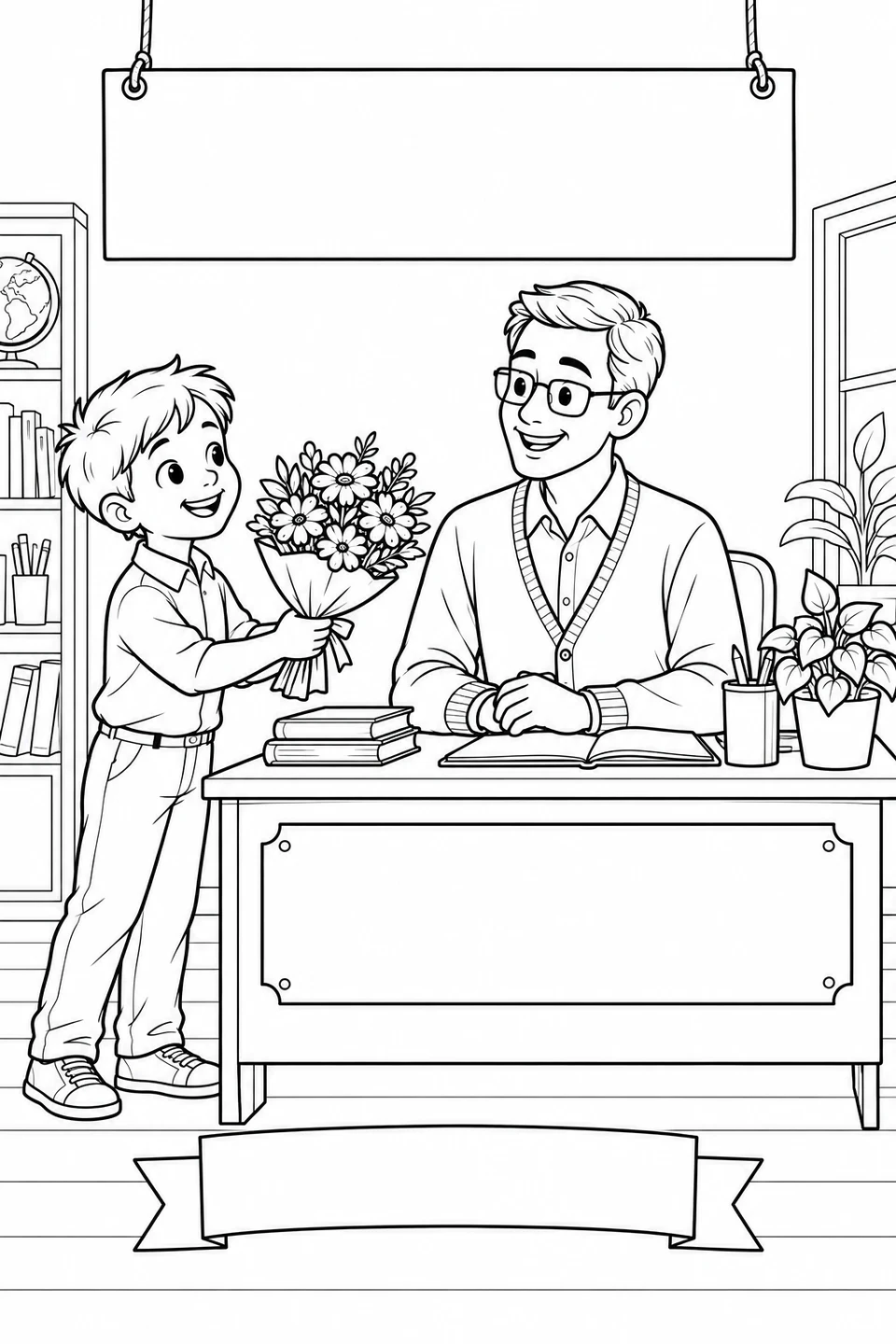 Blumen für seinen Lehrer