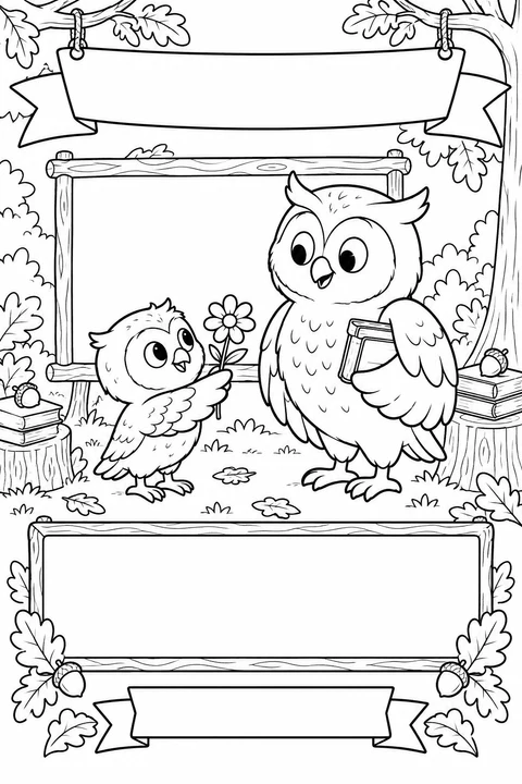 A little owl thanks its teacher