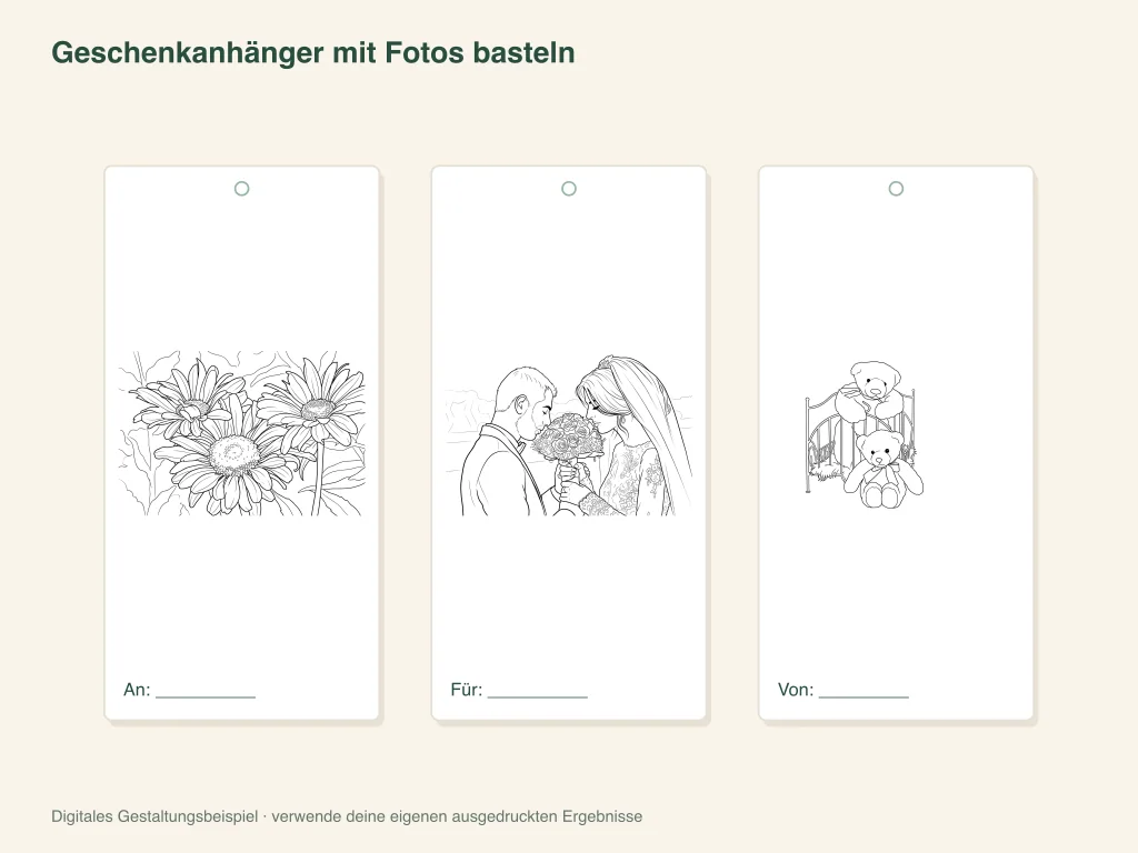 Papieraktivität: Foto-Geschenkanhänger gestalten